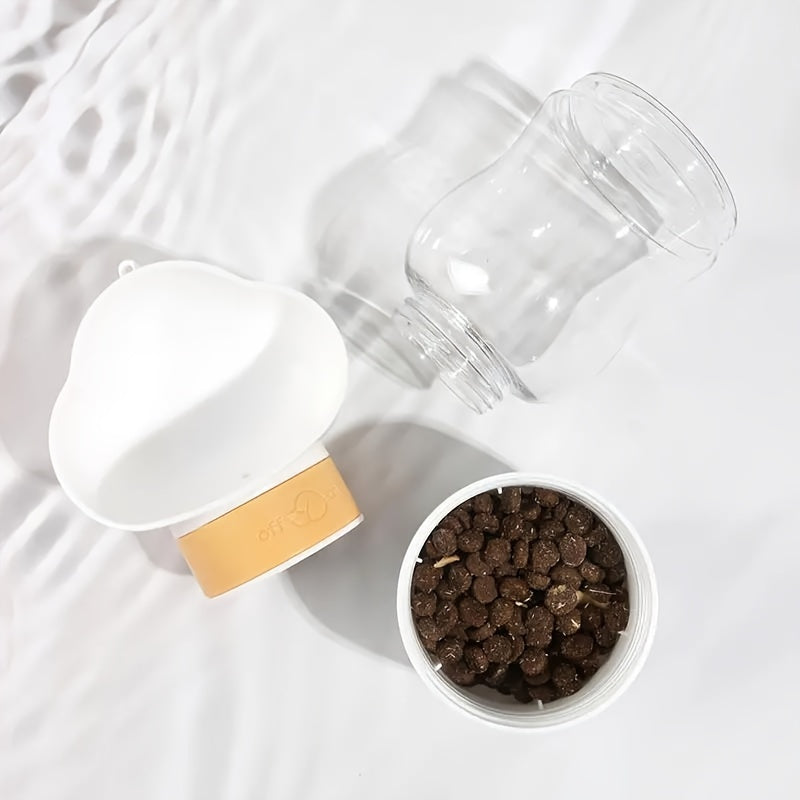 Portable Dual-Compartment Pet Feeding Cup