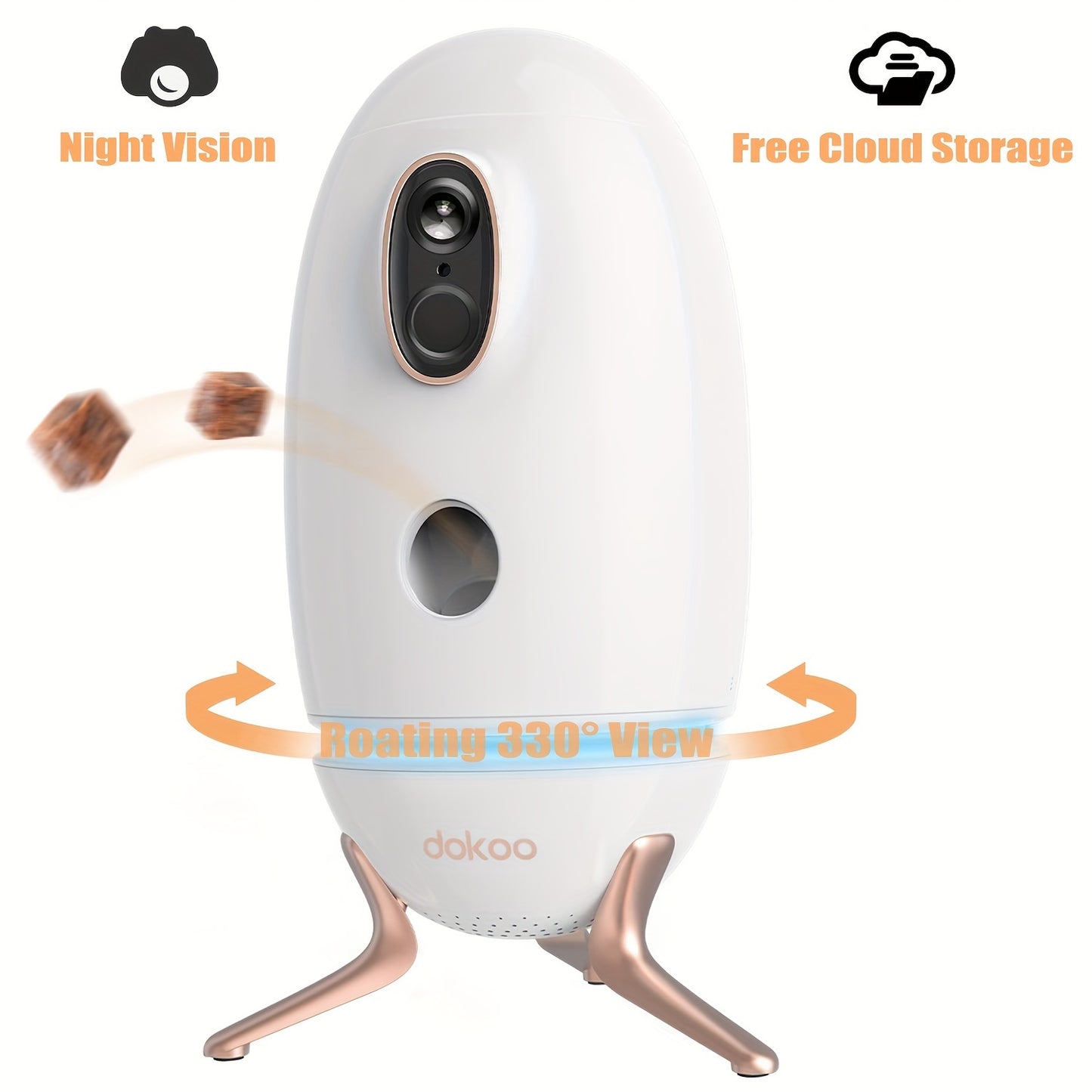 Dokoo Smart Cat Feeder with Camera & Treat Dispenser