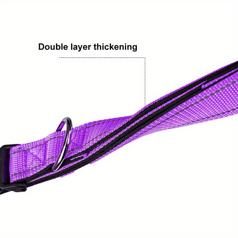 Personalized Reflective Dog Collar with Name Tag