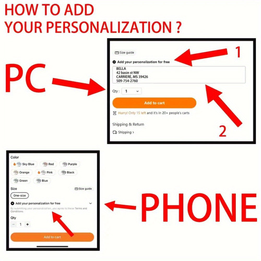 Personalized Reflective Dog Collar with Name Tag