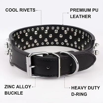 Adjustable Studded Dog Collar