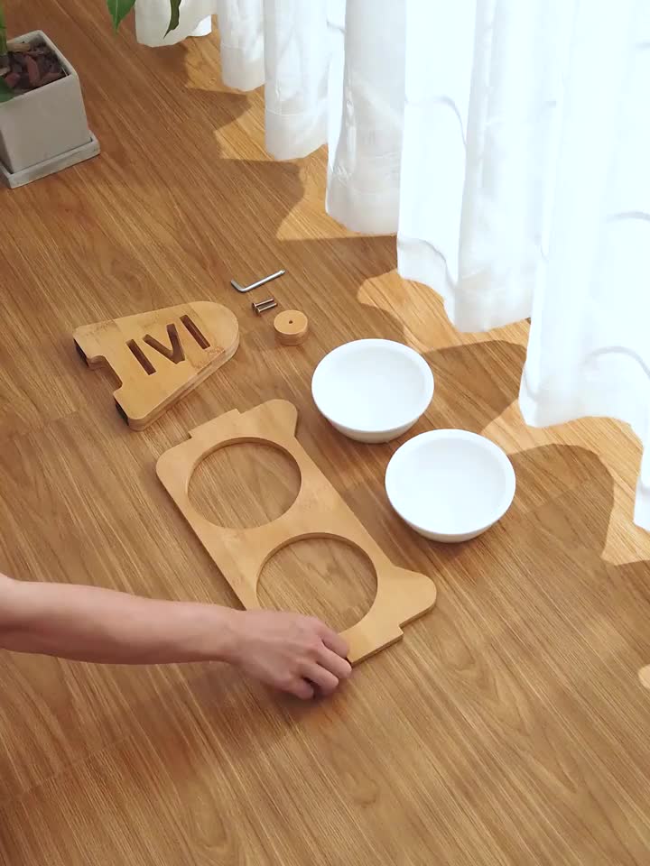 Adjustable Slanted Ceramic Pet Bowl – 1/2/3 Pack