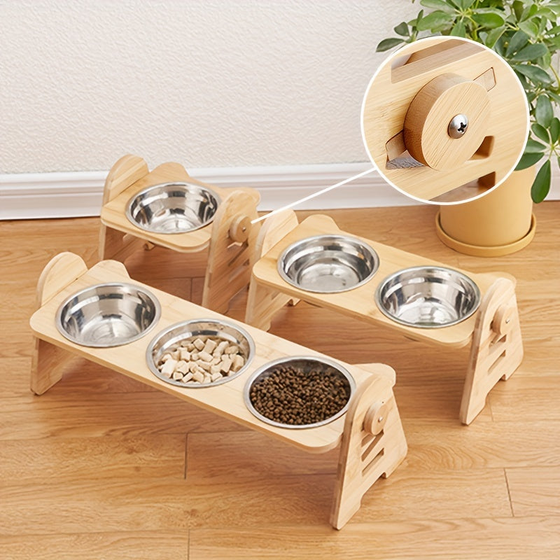 Adjustable Slanted Ceramic Pet Bowl – 1/2/3 Pack