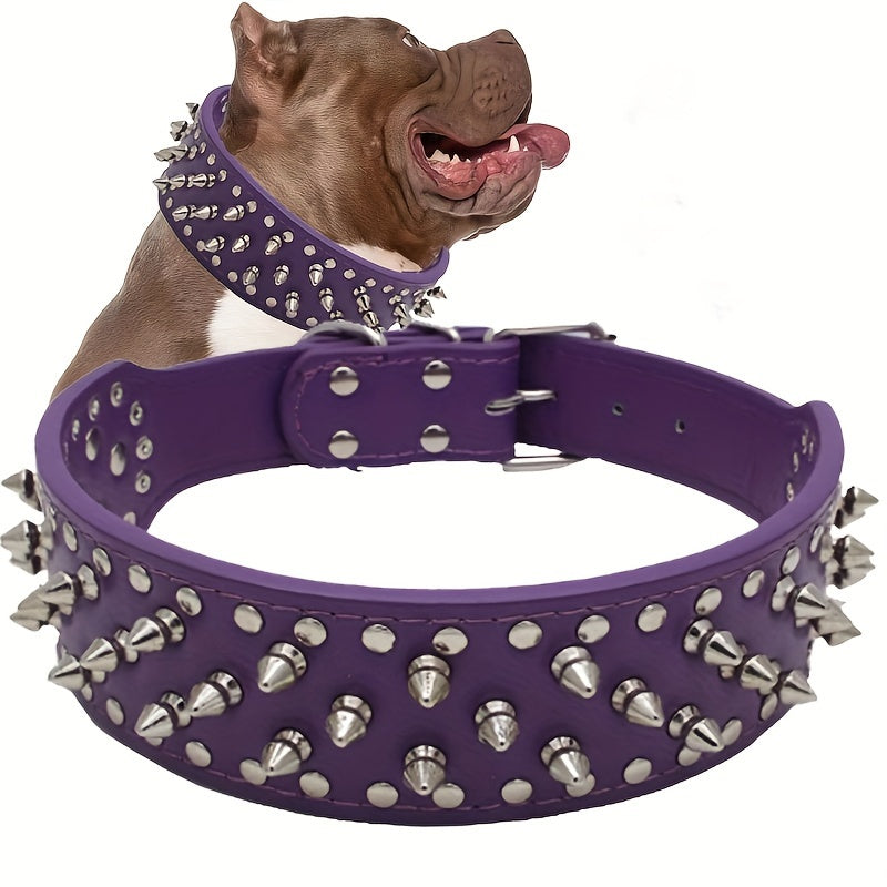 Adjustable Studded Dog Collar
