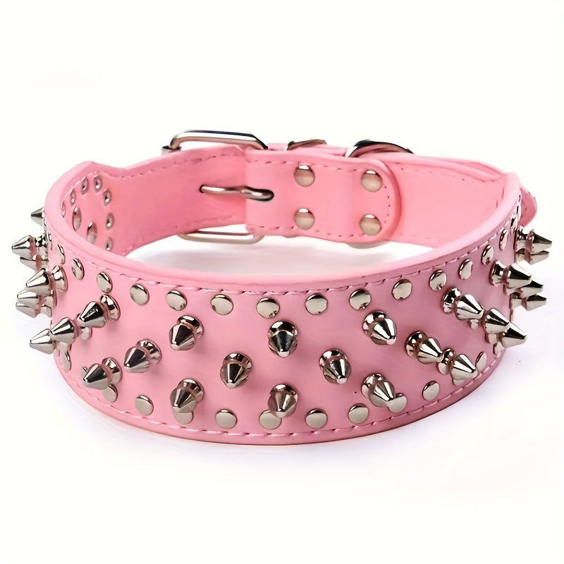 Adjustable Studded Dog Collar