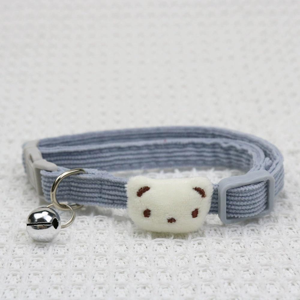 Adjustable Cartoon Bear Cat Collar with Bell