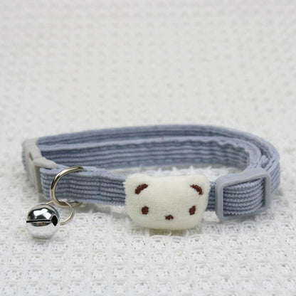 Adjustable Cartoon Bear Cat Collar with Bell