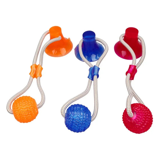 Suction Cup Dog Chew Toy with TPR Ball