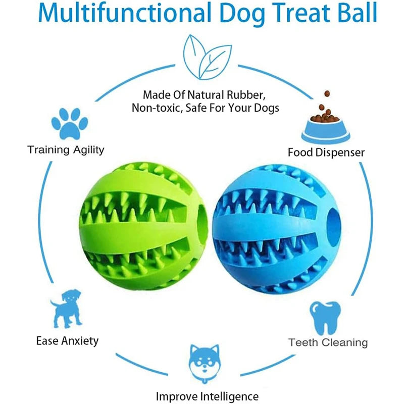Interactive Rubber Chew Ball for Dogs & Puppies