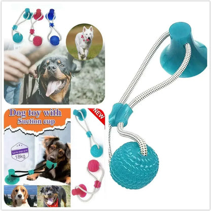 Suction Cup Dog Chew Toy with TPR Ball