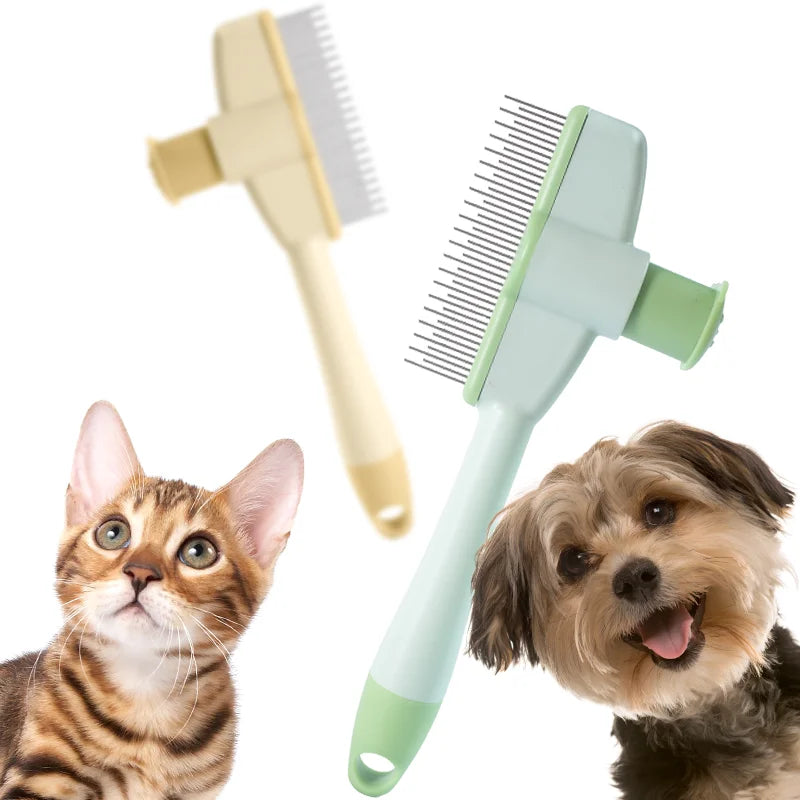 Cat Grooming & Hair Removal Brush – Durable Pet Comb