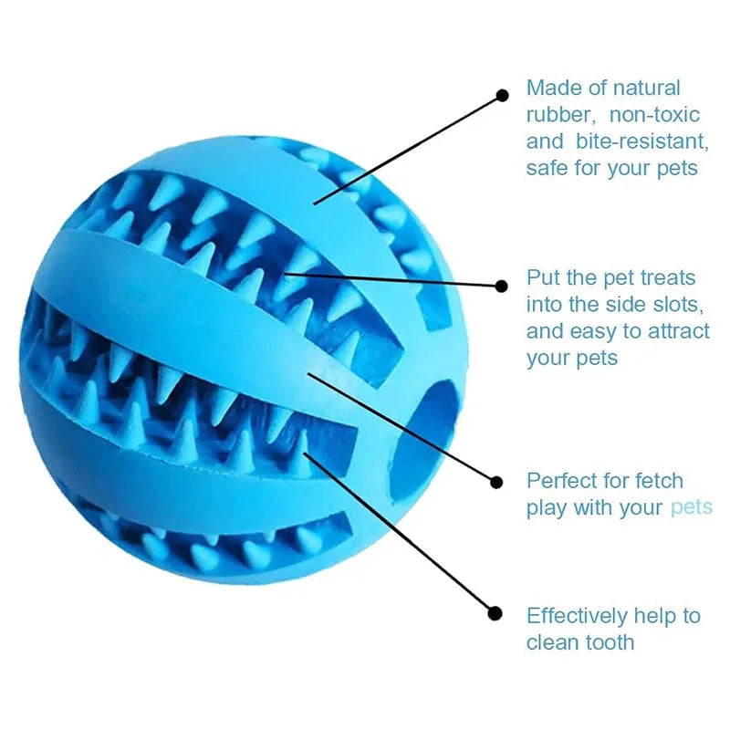 Interactive Rubber Chew Ball for Dogs & Puppies