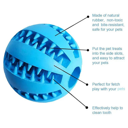 Interactive Rubber Chew Ball for Dogs & Puppies