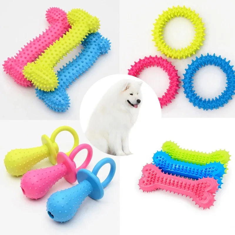Rubber Chew Toy for Small Dogs – Teeth Cleaning & Training
