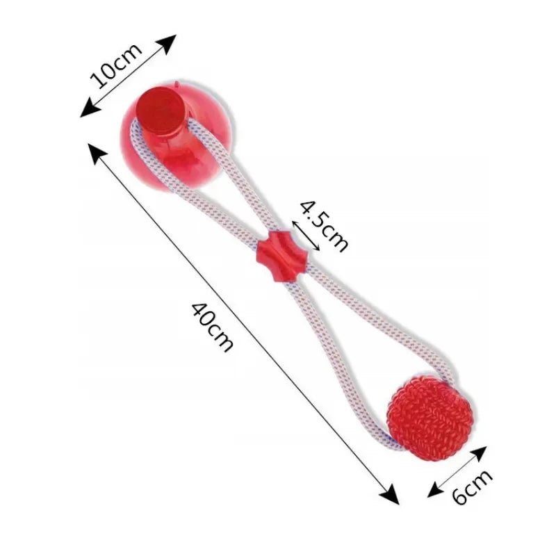 Suction Cup Dog Chew Toy with TPR Ball