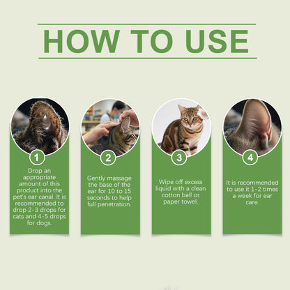Pet Ear Care Drops for Cats & Dogs