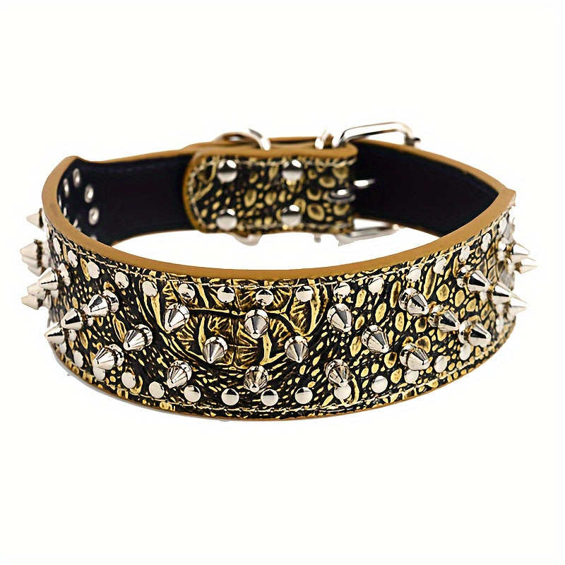 Adjustable Studded Dog Collar