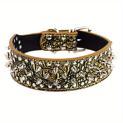 Adjustable Studded Dog Collar