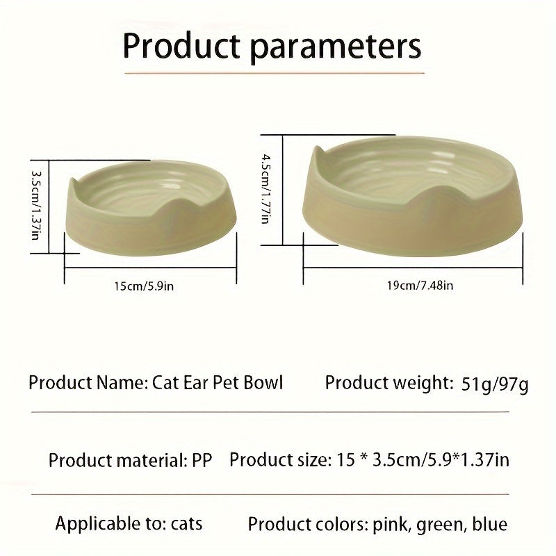 Cat Ear Shaped Food & Water Bowl