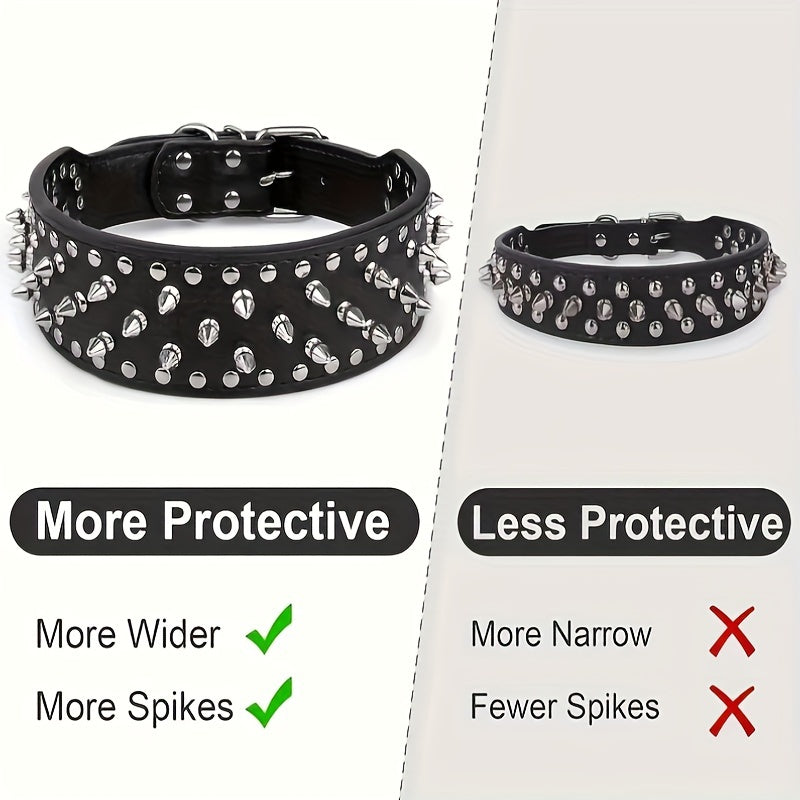 Adjustable Studded Dog Collar
