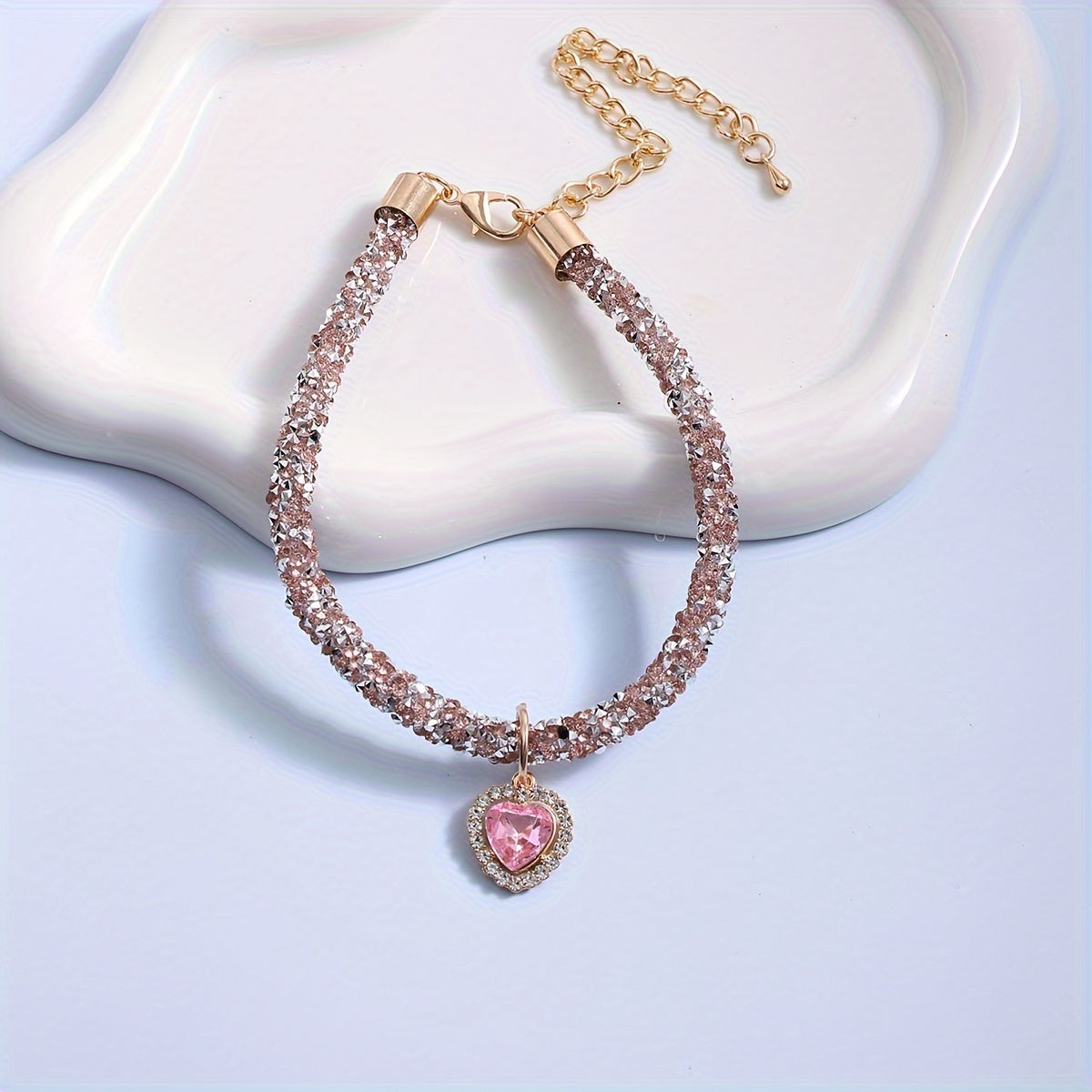 Faux Pearl Ribbon Bow Cat Collar