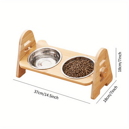 Adjustable Slanted Ceramic Pet Bowl – 1/2/3 Pack