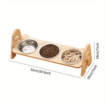 Adjustable Slanted Ceramic Pet Bowl – 1/2/3 Pack